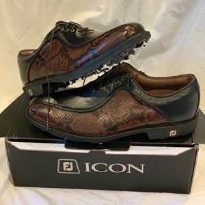 FJ Icon men’s golf shoes size 13 black & brown